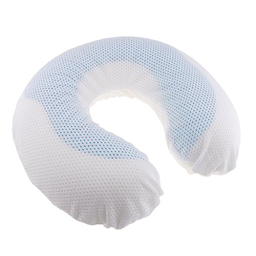 H HILABEE Almohada de Gel Memoria Espuma Cuello Reposacabezas Coche Viaje Cojín de Enfermería