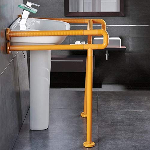 Handrails Barandillas inclinadas o verticales Lavabo de baño Apoyabrazos Lavabo personas discapacitadas Accesibilidad Pedestal Accesible Seguridad Tamaño puede ser personalizado (Color: Amarillo)