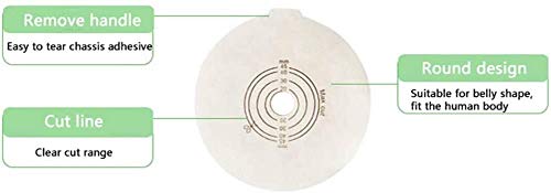 HAOKTSB Bolsa de ostomía de Dos Piezas, drenable, chasis de ostomía de Agujero de Corte de 15-45 mm, Bolsa de ileostomía de colostomía, Cinturón de Apoyo de la Hernia (Size : Chassis Bag Body)
