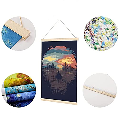 Hatytoyu Carteles artísticos en Lienzo de Motociclista Feliz día jorobado y Cuadro artístico de Pared Impreso decoración de Dormitorio Familiar Moderno póster-Marco de 40x60CM