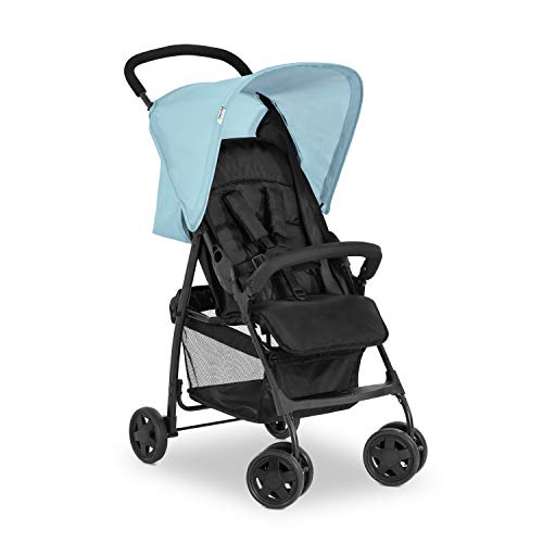 Hauck 171523 - Sport Silla de Paseo Ultra Ligera de 5.9Kg, Sistema de Arnés de 5 Puntos, Respaldo Reclinable, Plegable, para Bebes de 6 Meses a 15 Kg, Azul Claro, 30 Mililitros