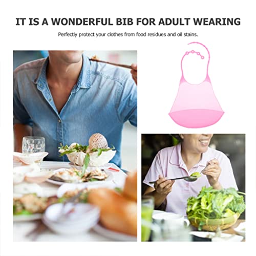 HEALLILY 2 Unids Silicona Adulto Comiendo Baberos El Antiguo Alimentación Delantales Drool Bibs Protectores de Tela para Bebés Niños Recién Nacidos Bebés Bebés Sexan para Bebé (Color