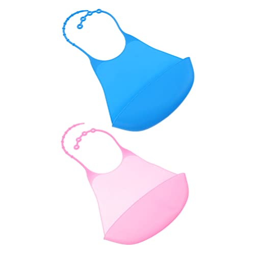 HEALLILY 2 Unids Silicona Adulto Comiendo Baberos El Antiguo Alimentación Delantales Drool Bibs Protectores de Tela para Bebés Niños Recién Nacidos Bebés Bebés Sexan para Bebé (Color