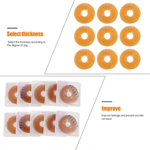 HEALLILY Anillo de Barrera Ostomy Adaptable Moldeable: 20Pcs Sin Fugas de Barrera Extensores para Bolsas de Colostomía Suministros de Estoma