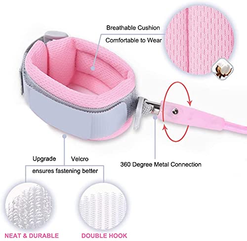 HEIHEI Arnés de seguridad para niños pequeños, 3 en 1, antipérdida, correa de muñeca + mochila + correa de goma rosa de 1,5 m