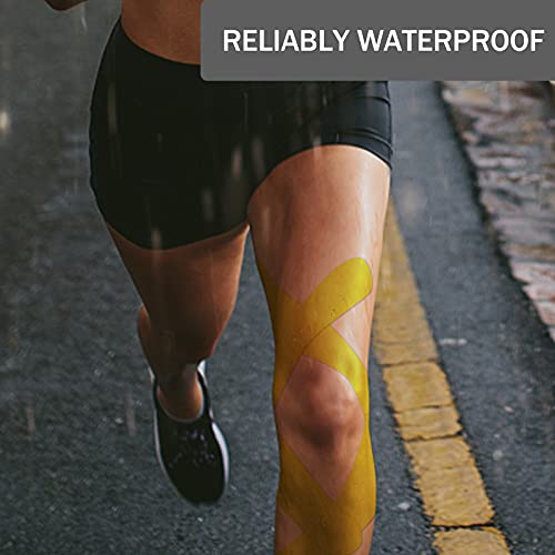 Herefun Vendaje Kinesiológico, 5 m x 5 cm Kinesiotape, Venda Neuromuscular Adhesiva, Elásticas, Impermeable, Cinta Kinesiología Tape para Rodillas, Articulaciones y Sujeción Muscular