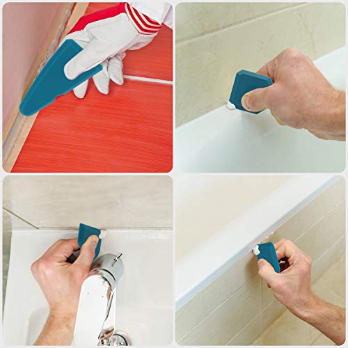 Herramienta de Rascador de Silicona Sellador de Silicona Herramientas de Acabado Calafateo para Cocina Baño Sellado de Piso 8 Piezas