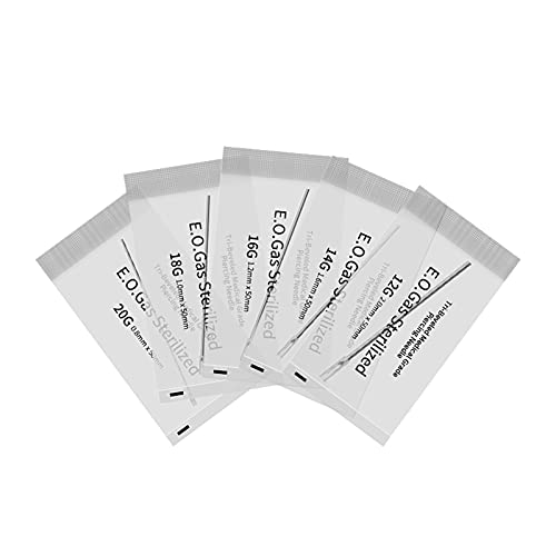 Herramienta de tatuaje Oreja Nariz Perforación estéril Agujas 100pcs 12G 14G 16G 18G 20G Body Body Perforando Agujas Ofertas (Size : 16G)