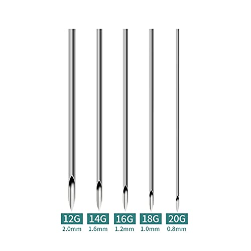 Herramienta de tatuaje Oreja Nariz Perforación estéril Agujas 100pcs 12G 14G 16G 18G 20G Body Body Perforando Agujas Ofertas (Size : 16G)