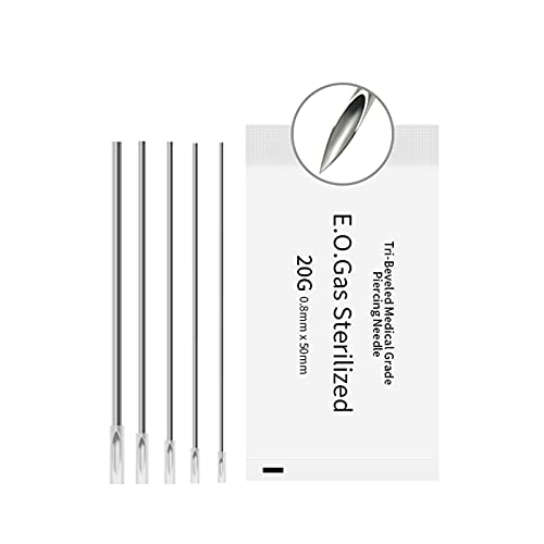 Herramienta de tatuaje Oreja Nariz Perforación estéril Agujas 100pcs 12G 14G 16G 18G 20G Body Body Perforando Agujas Ofertas (Size : 16G)