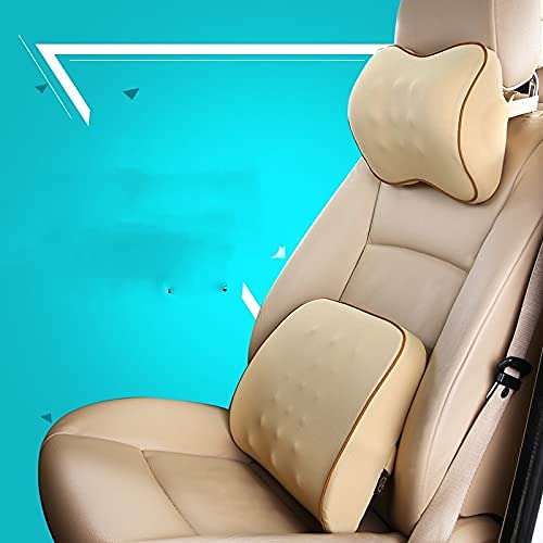 HFTD Almohada para el Cuello del automóvil Almohadas para el automóvil Alivio del Cuello Dolor de Espalda Masaje Suministros para el Interior del automóvil Almohada para el automóvil Conjunto Lum