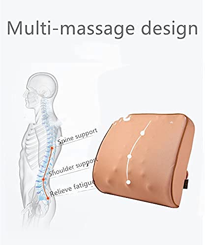 HFTD Almohada para el Cuello del automóvil Almohadas para el automóvil Alivio del Cuello Dolor de Espalda Masaje Suministros para el Interior del automóvil Almohada para el automóvil Conjunto Lum