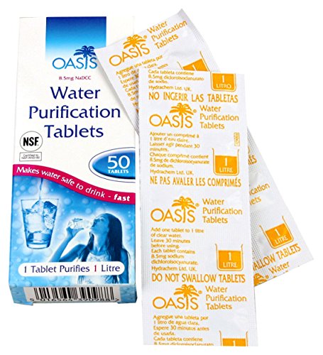 HIGHLANDER Wasserentkeimer Aqua Clear Tabletten zur Wasseraufbereitung 50 Stück - Purificador de Agua, Talla Standard