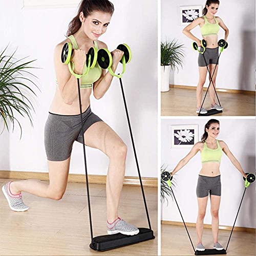 HJJ Multi función Double AB Rueda de Rodillo, Ejercicio para el hogar Equipo de Entrenamiento Abdominal de la Cintura Diseño de Placa de Giro para Hombre y Mujeres Gimnasio Fitness