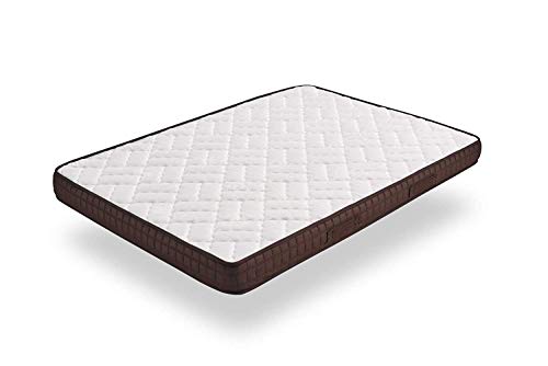 HOGAR24 ES Cama Completa - Colchón Viscobrown Reversible + Somier Basic + 4 Patas + Almohada Fibra, 120x180