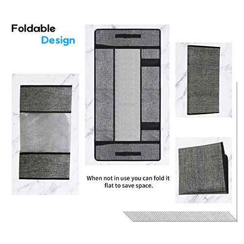 homyfort Juego de 2 Bolsa de Almacenamiento - para edredones Ropa Debajo de la Cama Bolsa de Almacenamiento con Cremallera y 4 Asas, Plegable, 100 x 50 x 15 cm, Negro Lino, DEXAUBBP2