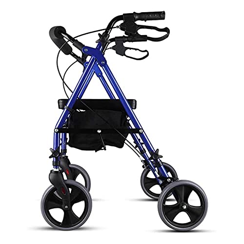 hongyang Andador/Andador de Aluminio Plegable Ajustable Ruedas de neumáticos de PVC para Todo Terreno y Bolsa de Almacenamiento