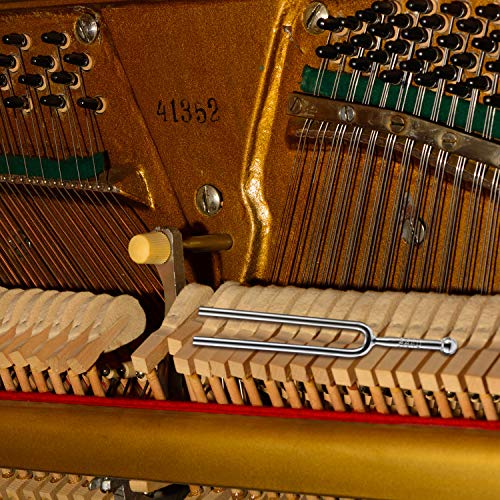 horquillas giratorias, incluye horquilla de afinación de acero inoxidable A440 Hz, paño de limpieza y bolsa de almacenamiento negra para musicales estándar Violín Afinador de guitarra