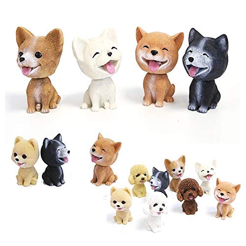 HUAI Asiente con la Cabeza de Perro del Dogo francés Sacudir la Cabeza Juguetes Lindo Bobble Head de Dibujos Animados del Perrito de Las muñecas de Coches Auto Adornos Precioso salpicadero decoración