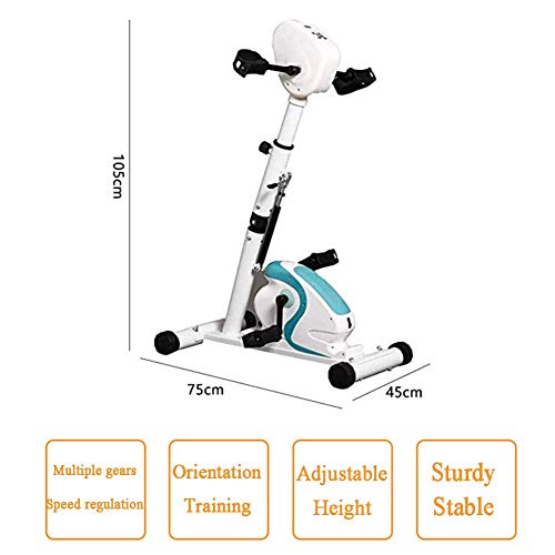 HYYK Máquina de rehabilitación de Bicicleta con ejercitador de Pedal eléctrico, recuperación de Rodilla de Brazo, Pierna Peddler médico promueve la circulación de Sangre Equipo de rehabilitación
