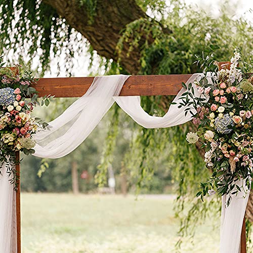 ifundom 1 Set 196 Telón de Fondo de Organza de 5X19 Pulgadas Cortina de Tul Puro Telón de Fondo de Boda Arco Cortinas para Boda Fiesta de Cumpleaños Escalera Arco Decoración ( )