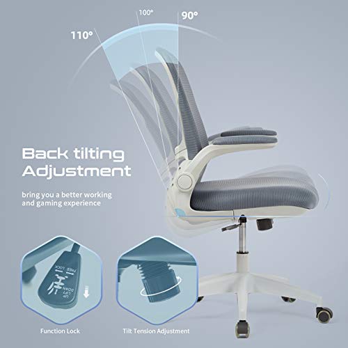 IntimaTe WM Heart Silla de Oficina，Silla de Escritorio con Brazos Ajustable, Silla Transpirable,Silla giratoria ergonómica, Altura Ajustable, Llenado Completo, Negro