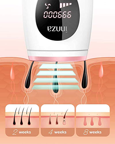 IPL Depiladora de Luz Pulsada 999,000 Flashes, Permanente Sin Dolor, Sistemas de Depilación Dispositivo Profesional ,para Piernas Cara Cuerpo,para Mujer y Hombre