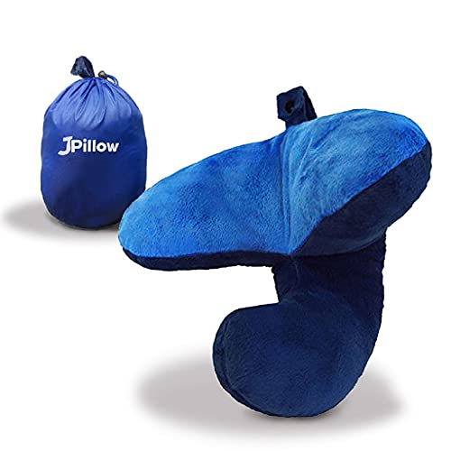 J-Pillow - Almohada de viaje, color azul marino