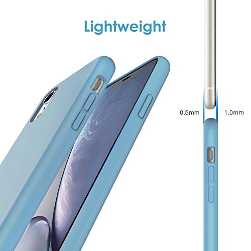 JETech Funda de Silicona Compatible iPhone XR, 6,1", Sedoso-Tacto Suave, Cubierta a Prueba de Golpes con Forro de Microfibra, Florecimiento de Maíz