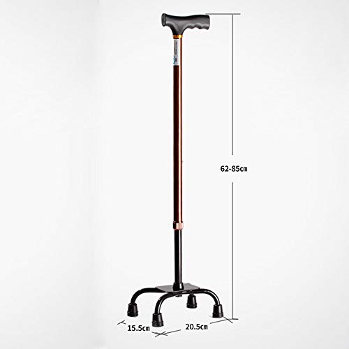 JHDPH3 Las piernas de edad avanzada este producto no Caña de aleación de aluminio antideslizante Mat muletas cuatro pies Aided Get Up Ayuda caminar y Ayuda for arriba las escaleras altura ajustable (c