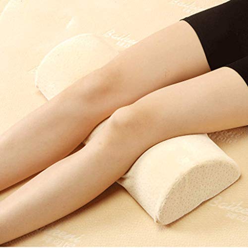 Jokeagliey Almohada de Media Luna, Almohada de Apoyo, Pierna y Rodilla Mientras Duerme/Reduce el Cuello y la Parte Inferior de la Espalda con una Cubierta de bambú Lavable extraíble,A