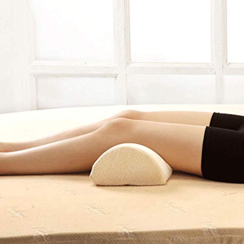Jokeagliey Almohada de Media Luna, Almohada de Apoyo, Pierna y Rodilla Mientras Duerme/Reduce el Cuello y la Parte Inferior de la Espalda con una Cubierta de bambú Lavable extraíble,A