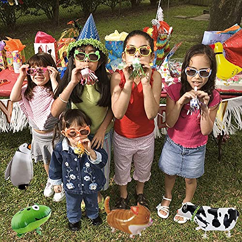 Jooheli Globo de Papel de Aluminio, 14 Piezas Globos Animales con Bomba de Globo, Globos de Animales Caminando, Globo de Aluminio para Niños Decoración de Fiesta/ Cumpleaños/ Reunión
