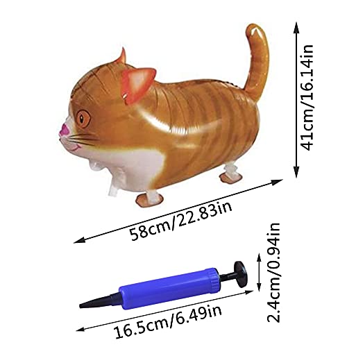 Jooheli Globo de Papel de Aluminio, 14 Piezas Globos Animales con Bomba de Globo, Globos de Animales Caminando, Globo de Aluminio para Niños Decoración de Fiesta/ Cumpleaños/ Reunión