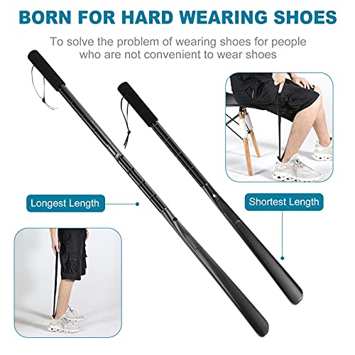 Jrooupmy Calzador de Zapatos Largo, 30-76cm Ajustable Calzador Largo de Zapatos, Calzador Largo Utilizado para Ancianos, Mujeres Embarazadas, Personas Postoperatorias