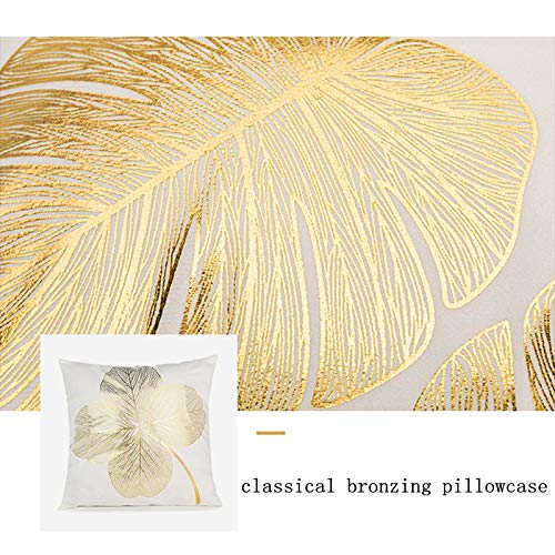 KAISUN Funda De Almohada Decorativa De Algodón, Funda De Cojín De Algodón Bronceado (Incluido El Núcleo De Almohada De Algodón Puro), para Sofá, 18 X 18 Pulgadas (C9,45x 45 cm)