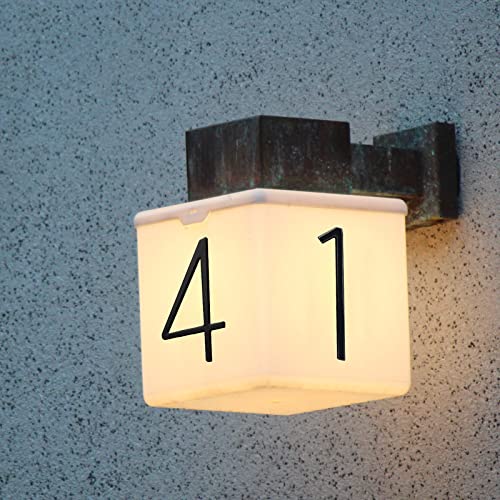 KINBOM 12.7cm Negra Metal Número de Casa, Moderno Flotante Número de Puerta Dirección Buzón para Casa Exterior (Número 2)