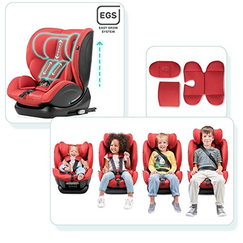 Kinderkraft Silla de Coche Isofix MYWAY, Grupo 0+/1/2/3, 0-36 Kg, H-Guard, Negro