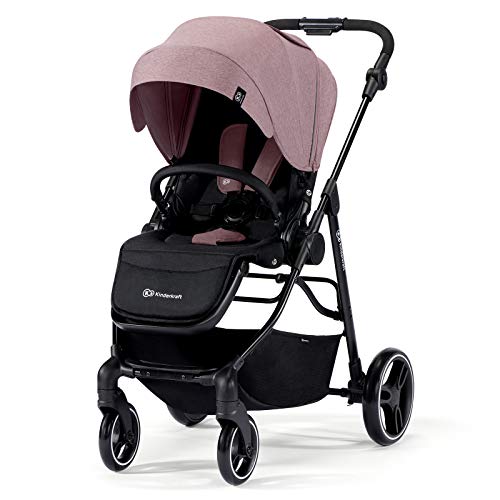 Kinderkraft Silla de Paseo VESTO, Carrito, Suspensión, Impermeable con UPF 50+, Rosa