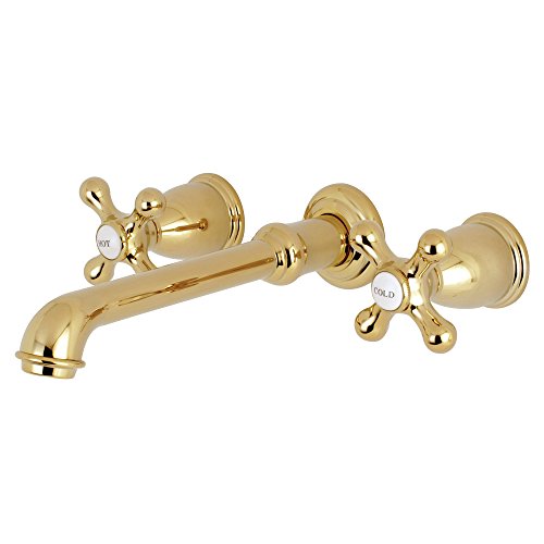 Kingston Brass KS7022AX English Country - Soporte de pared para bañera (latón pulido, alcance de la boquilla 10-7/16)