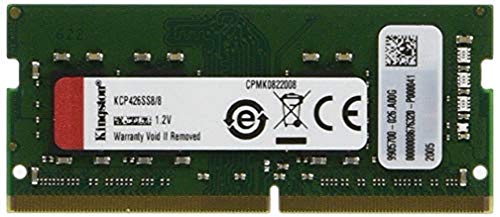Kingston Technology ValueRAM KCP426SS8/8 módulo de - Memoria (8 GB, 1 x 8 GB, DDR4, 2666 MHz, 260-pin SO-DIMM)