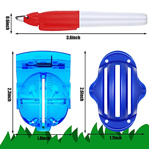 kit de 9 Herramientas de Marcado Dibujo Lineal Pelota Golf Incluye 4 Herramienta de Colocación Alineación de Pelotas Golf Plantilla de Marcador Clip de Marcado de Bolas y 5 Rotuladores Golf