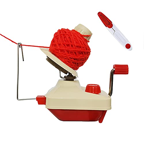 KNEWMART Bobinadora de Hilo,Kit de bobinado de Lana de Punto con Tablero de Bobina,1Bobinadora de Hilo + 1PC Tijeras (2)