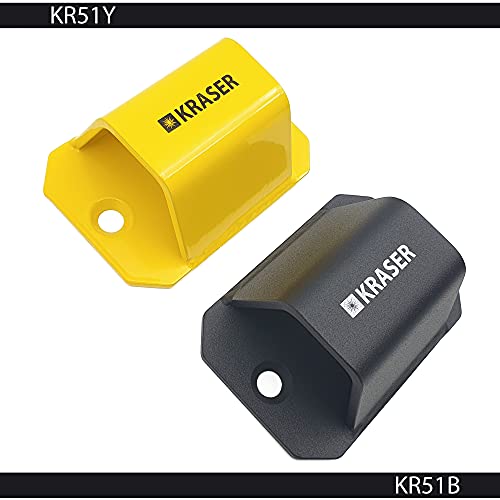 KRASER KR51Y Anclaje Antirrobo de Suelo o Pared en Acero de Alta Resistencia con Base para Moto, Bici, Remolque, Amarillo