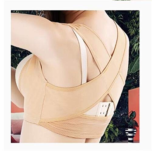 La Ropa Interior del Corsé del Pecho De Correa De Soporte Escoliosis Postura Jorobada Ropa Interior De La Talladora del Cuerpo Elegant (Color : Apricot, Size : S.)