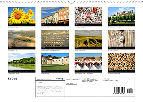 Le Gers: Paysage et patrimoine du Gers (Calendrier mensuel, 14 Pages )