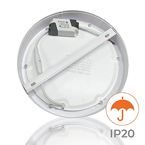 Led Atomant Lampara Plafon Superficie LED Redondo 20W. Color Blanco Frío (6500K). 1800 Lumenes. Driver incluido. A++