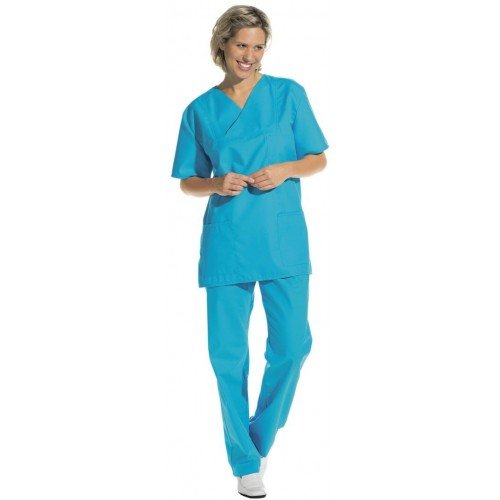 Leiber Clean Dress - Casaca sanitaria de manga corta para mujer verde menta 42/Asiático XXL
