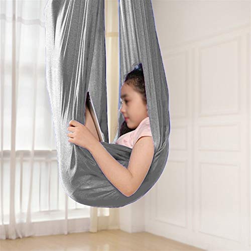 LICHUXIN Columpio de Terapia Interior para Niños Y Adolescentes de Terapia Tela Colgante Infantil de Jardin Exterior Interior para Niños con Necesidades Especiales con Autismo Capacidad Gray