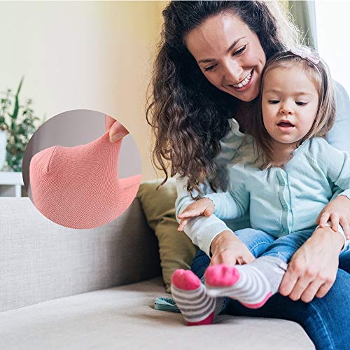 Licitn 12 Pares de Calcetines Antideslizantes para Niñas - Calcetines de Bebés con Diseño de Patrón Animal tridimensional para Niñas (12-36 meses)